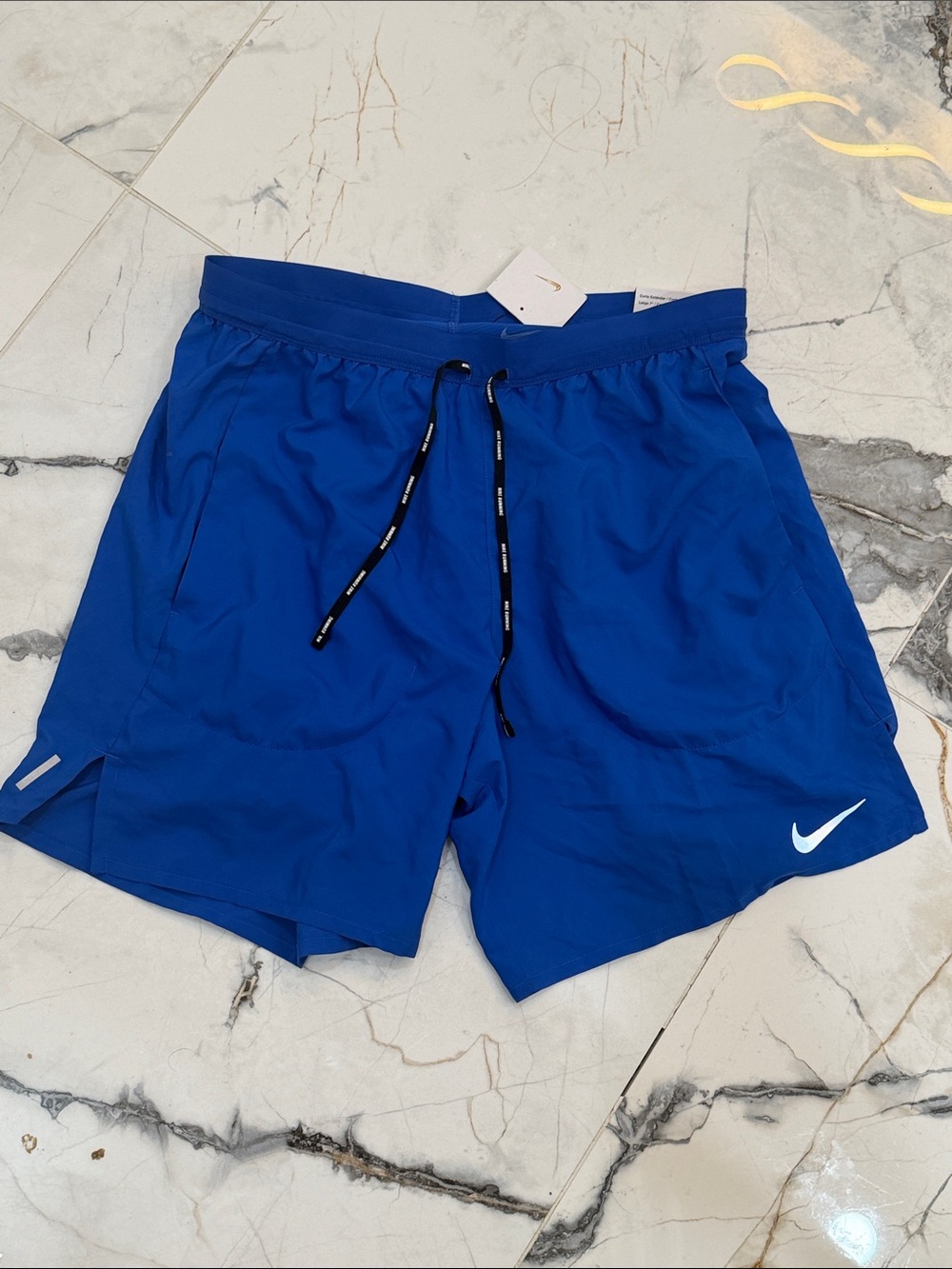 NWT Nike Royal Blue Athletic Training Shorts with White Swoosh medium